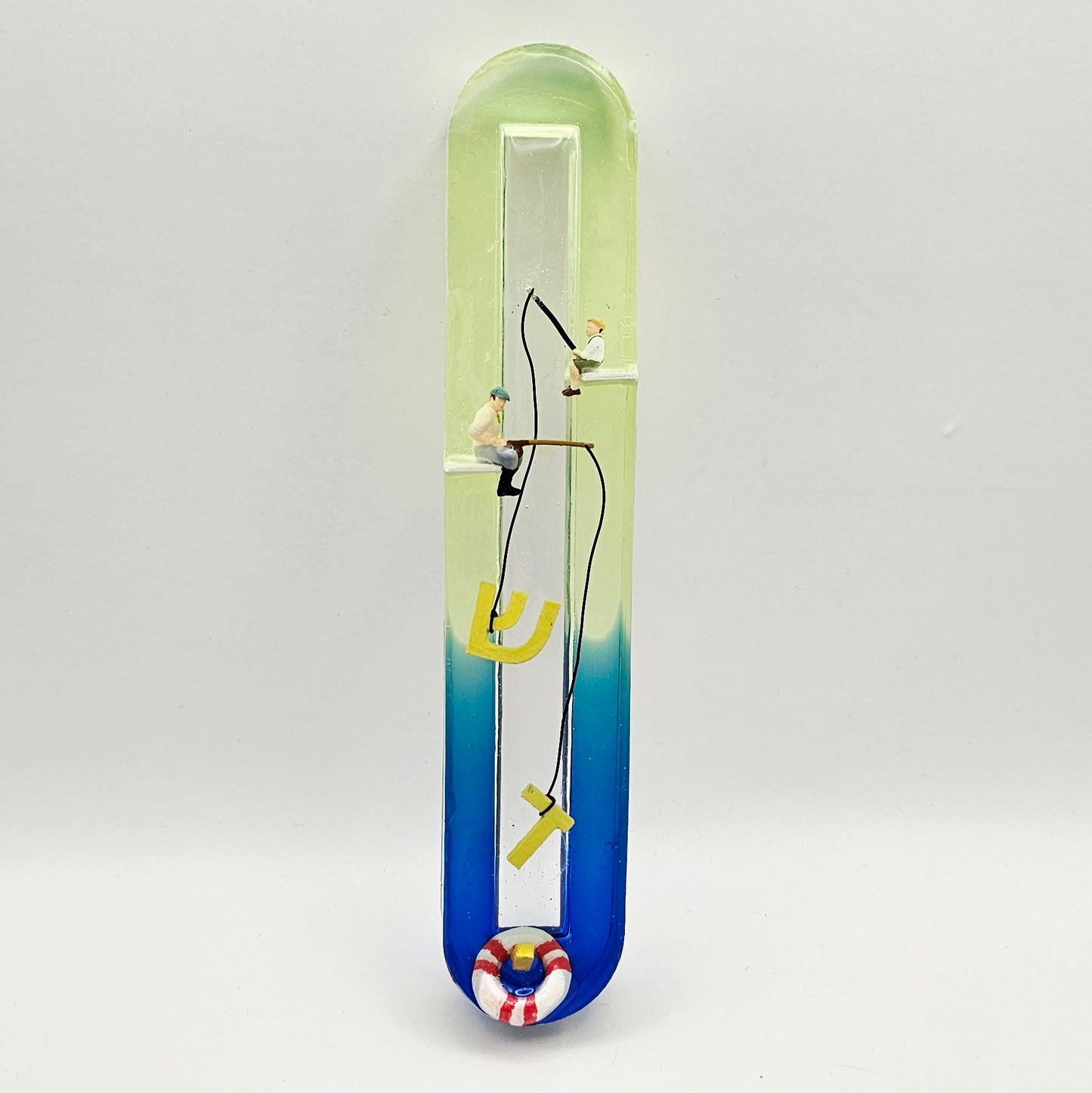 Mezuzah with a story - Fisherman - 15cm #276 מזוזה עם סיפור