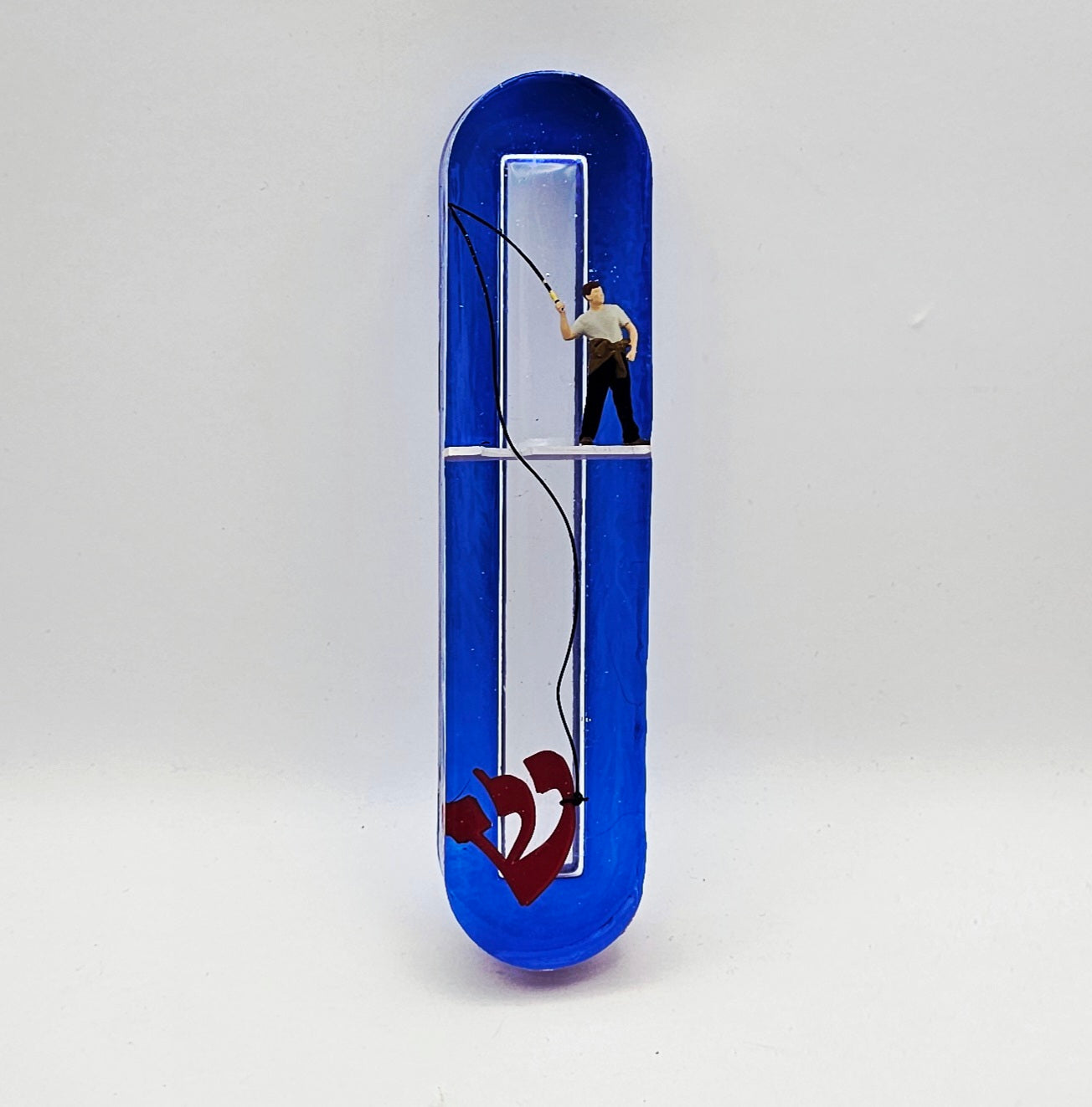 Mezuzah with a story - Fisherman - 12cm #277 מזוזה עם סיפור