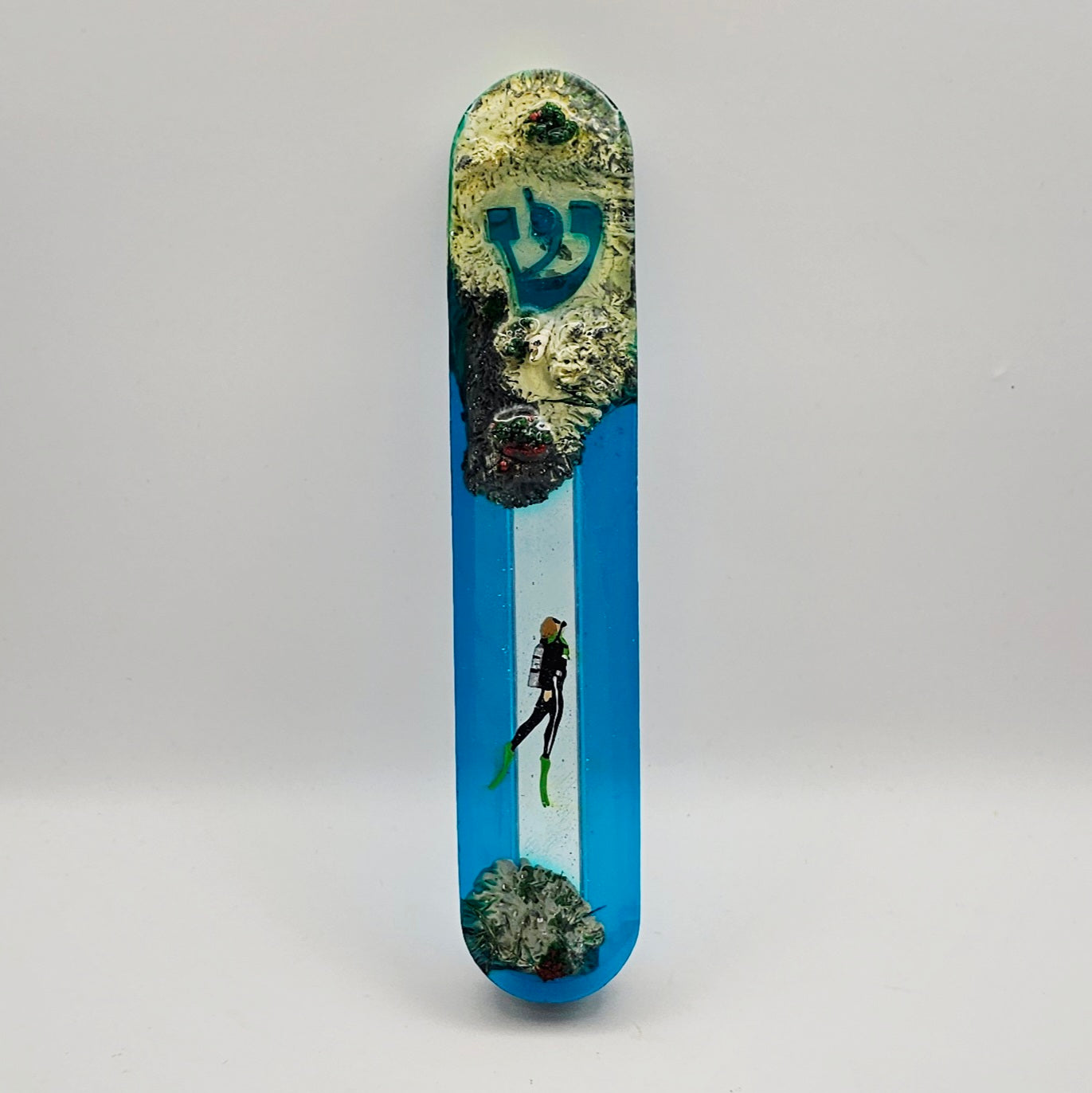 Mezuzah with a story - Diver - 15cm #281 מזוזה עם סיפור
