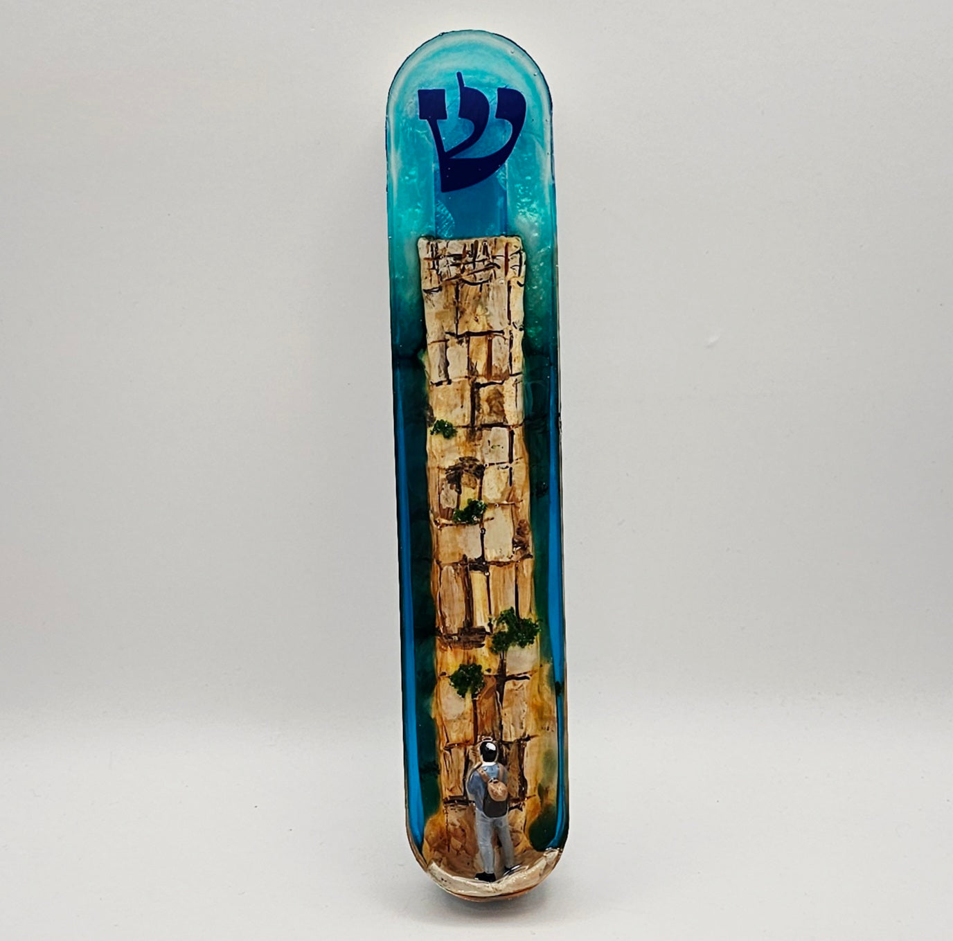 Mezuzah with a story - Western Wall (Kotel) - 15cm #299 מזוזה עם סיפור