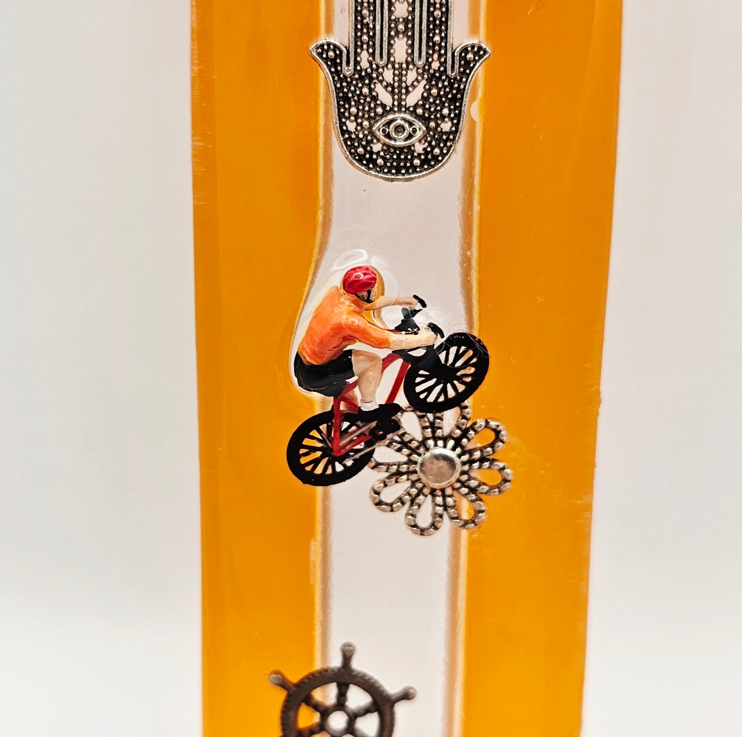 Mezuzah with a story - Bicycle - 12cm #310 מזוזה עם סיפור