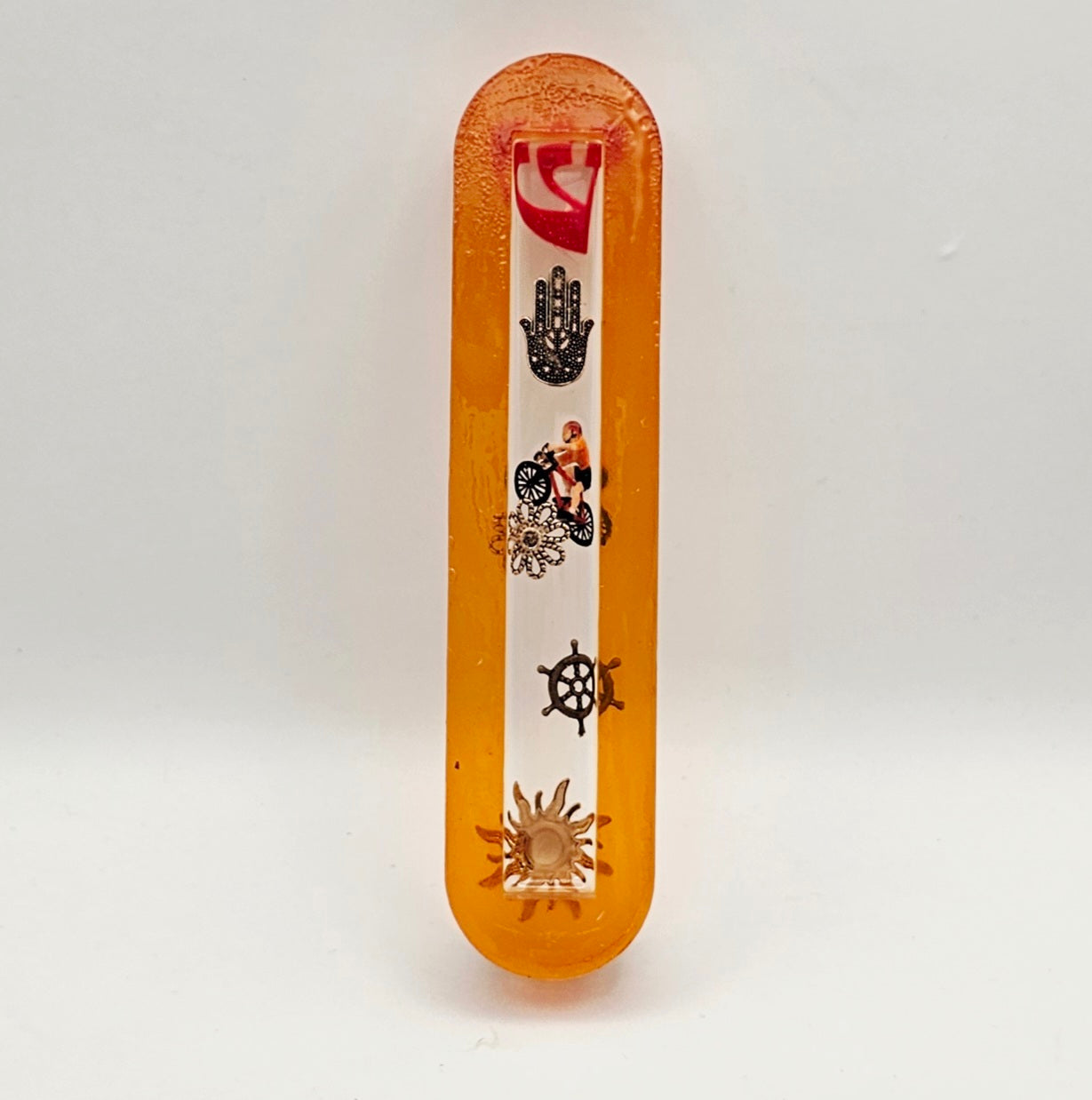Mezuzah with a story - Bicycle - 12cm #310 מזוזה עם סיפור