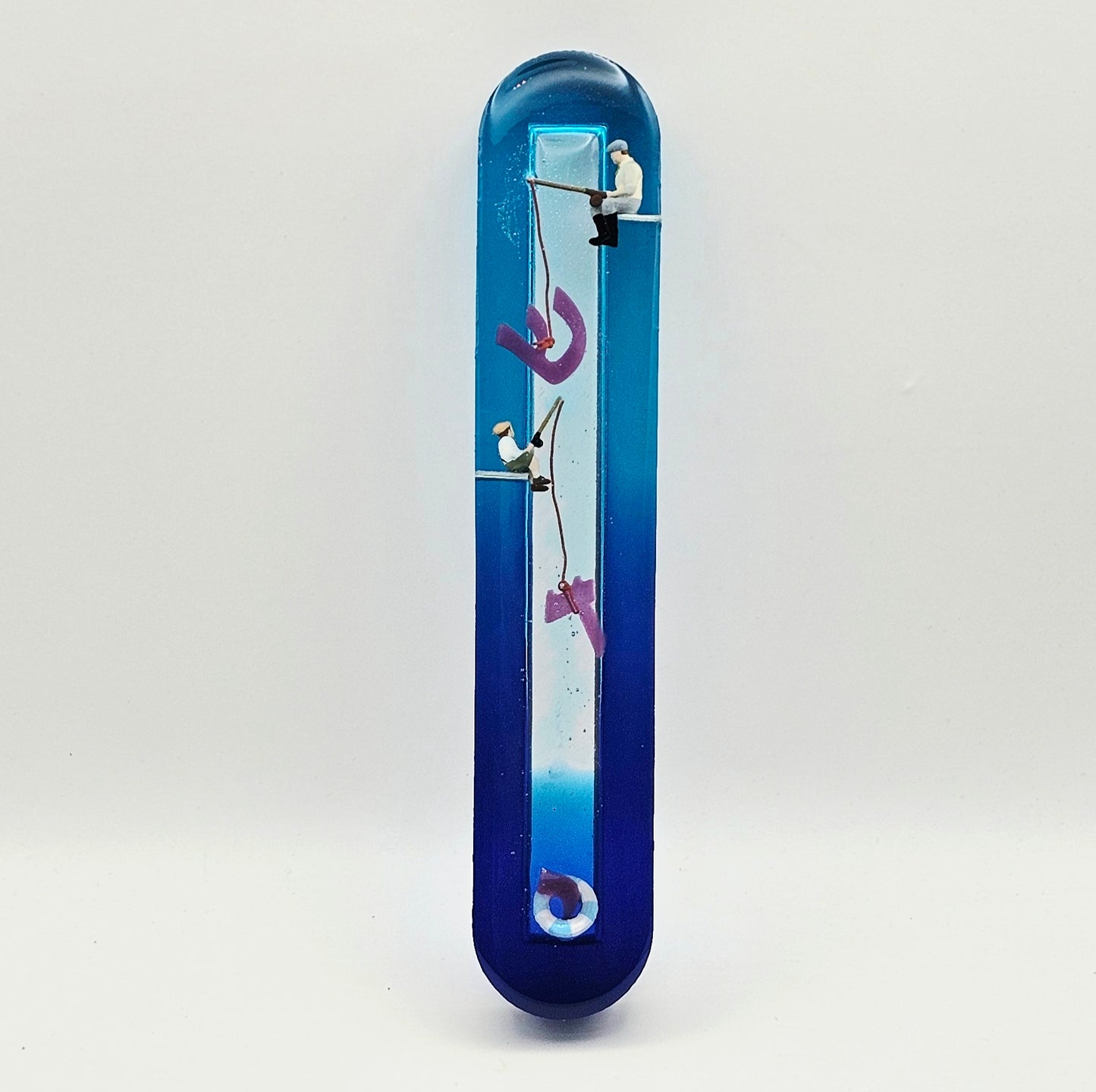 Mezuzah with a story - Fisherman - 15cm #304 מזוזה עם סיפור