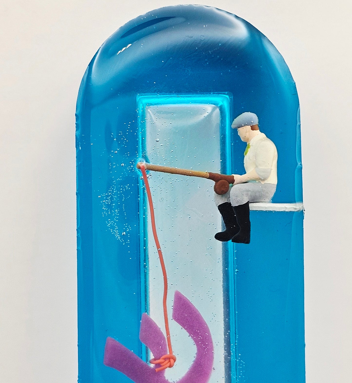 Mezuzah with a story - Fisherman - 15cm #304 מזוזה עם סיפור