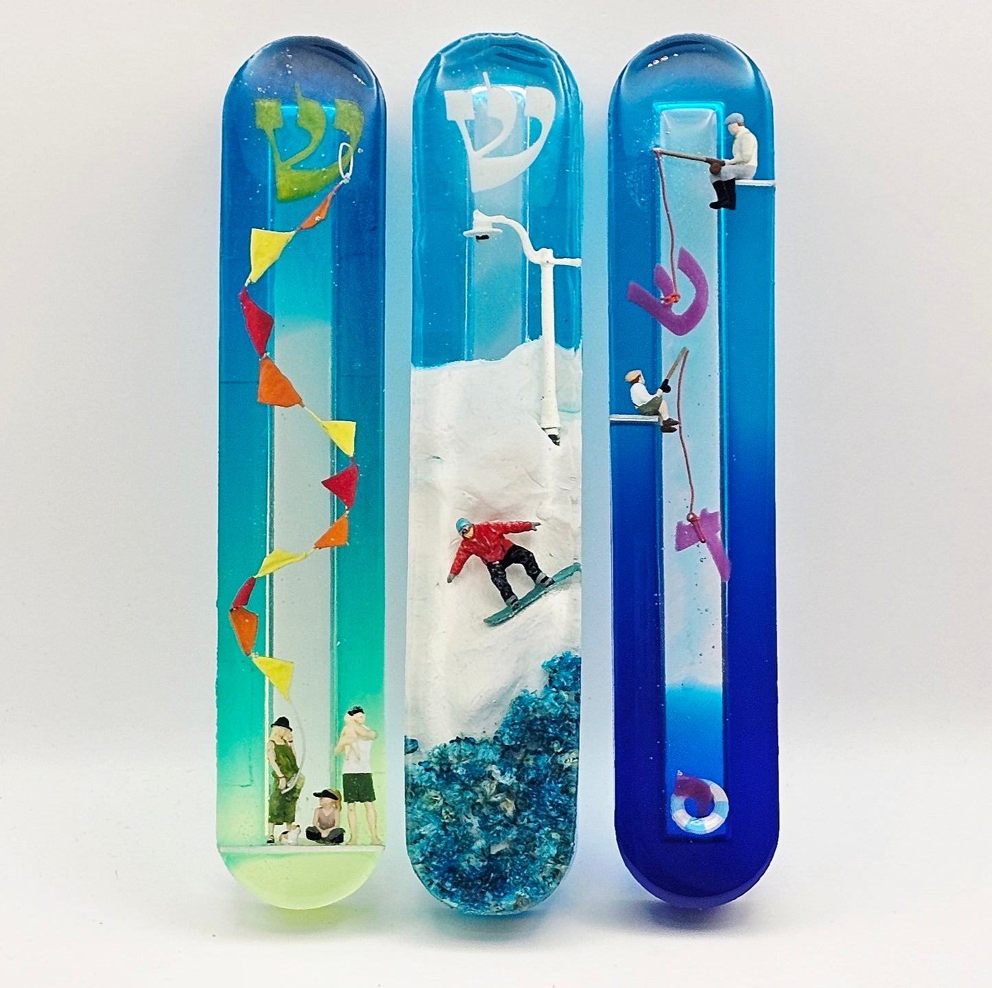 Mezuzah with a story - Fisherman - 15cm #304 מזוזה עם סיפור