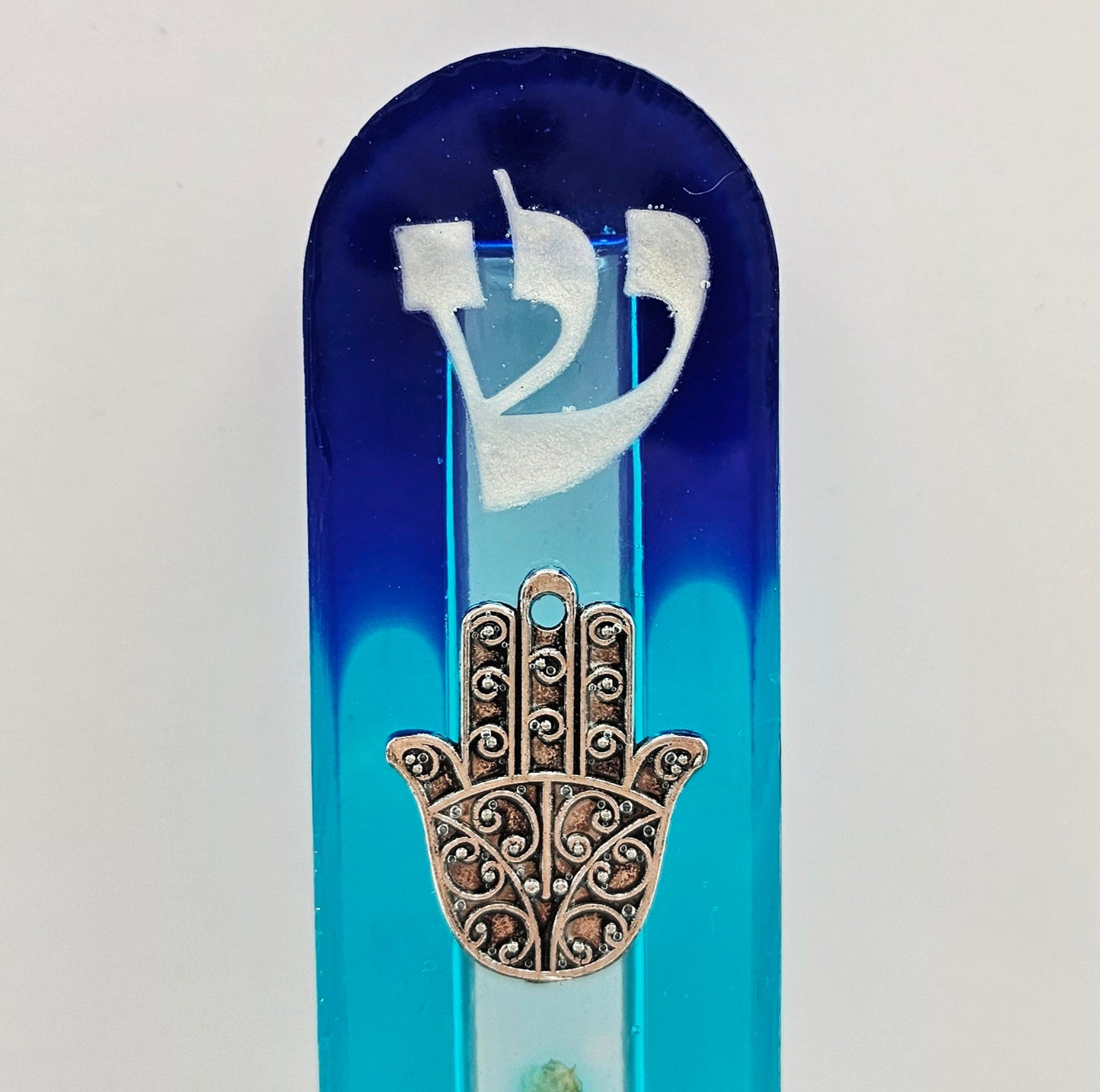 Mezuzah with a story - Hamsa - 12cm #307 מזוזה עם סיפור