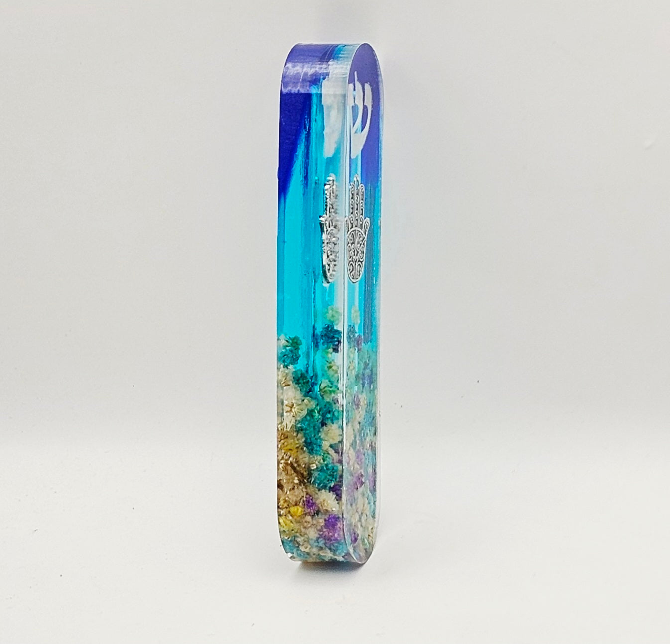 Mezuzah with a story - Hamsa - 12cm #307 מזוזה עם סיפור