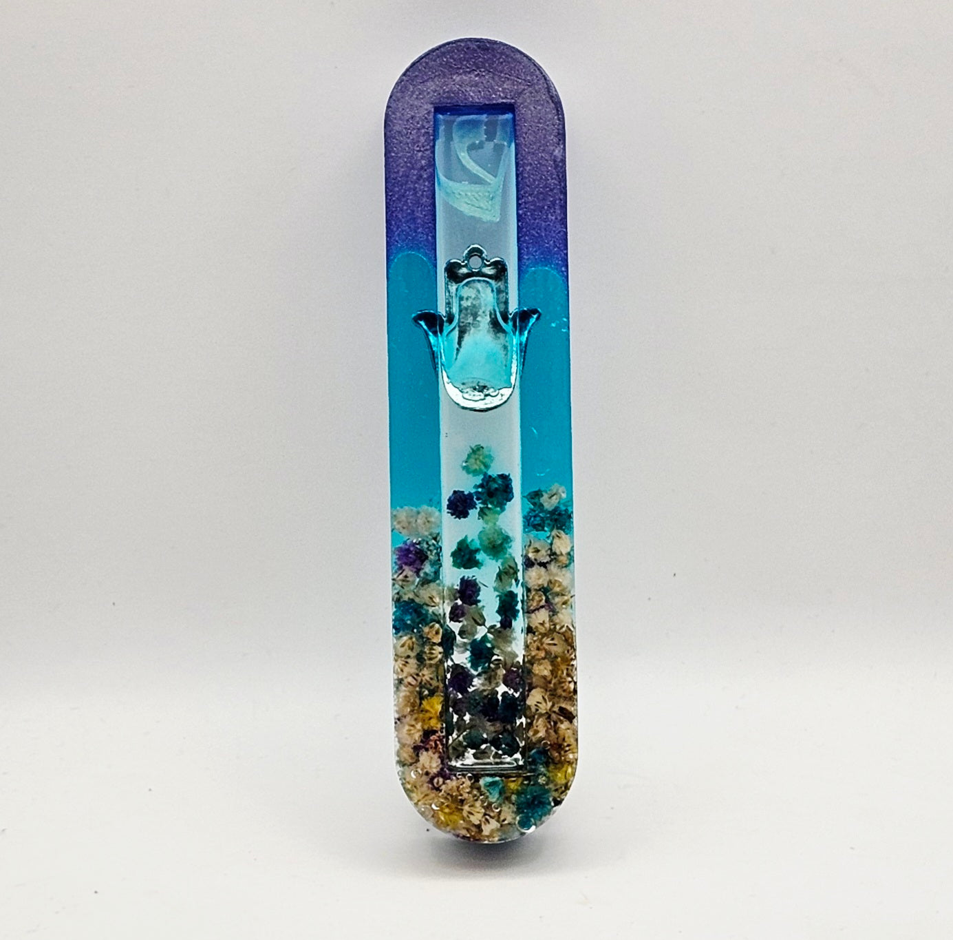 Mezuzah with a story - Hamsa - 12cm #307 מזוזה עם סיפור
