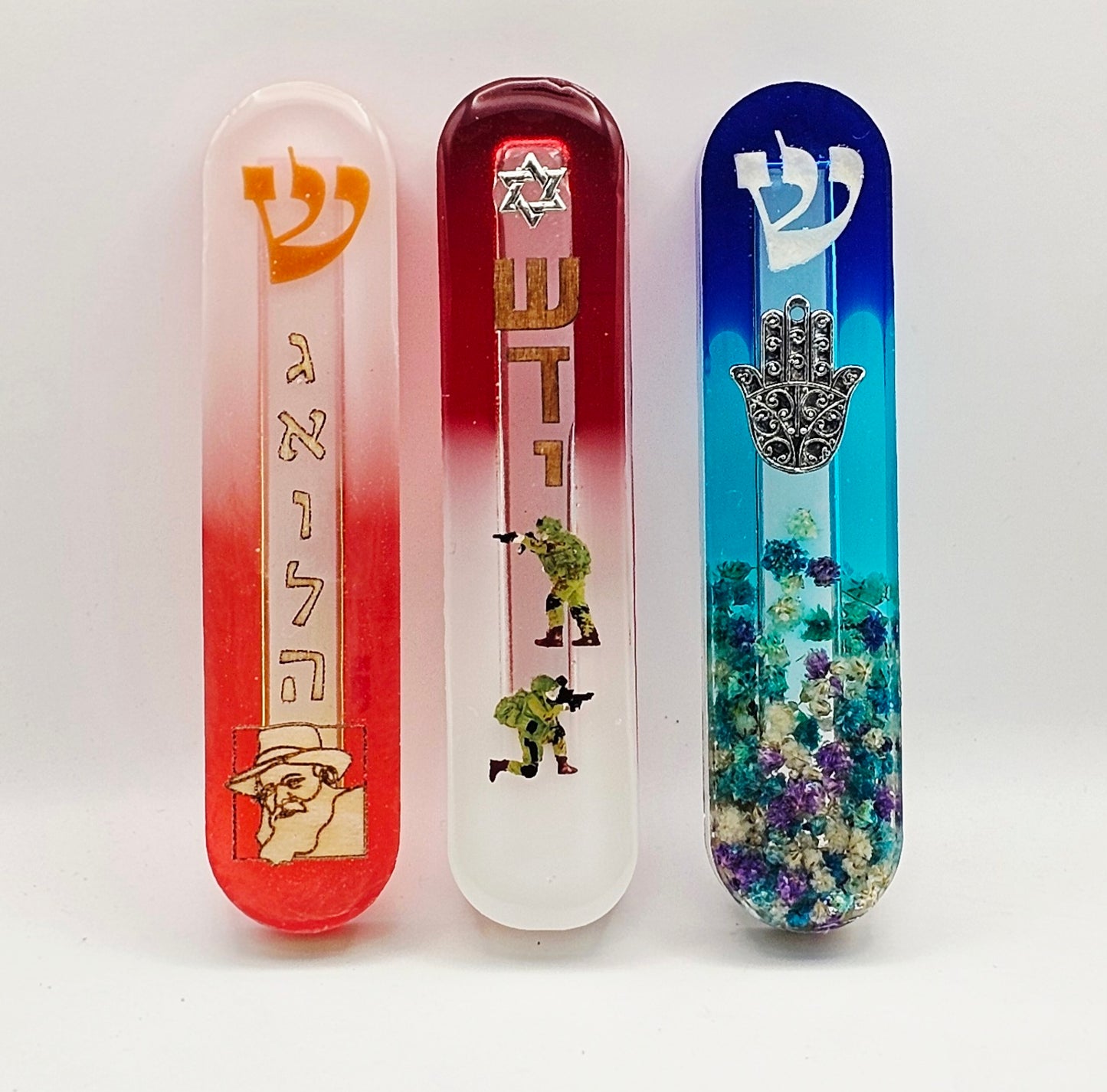 Mezuzah with a story - Hamsa - 12cm #307 מזוזה עם סיפור