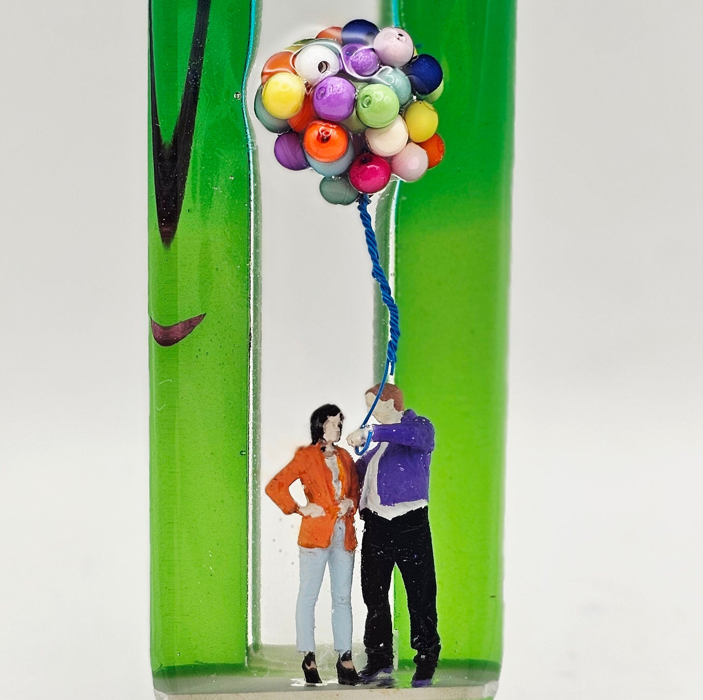 Mezuzah with a story - Loving Couple - 15cm #306 מזוזה עם סיפור