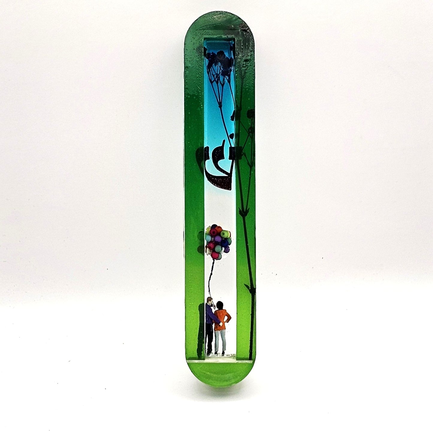 Mezuzah with a story - Loving Couple - 15cm #306 מזוזה עם סיפור