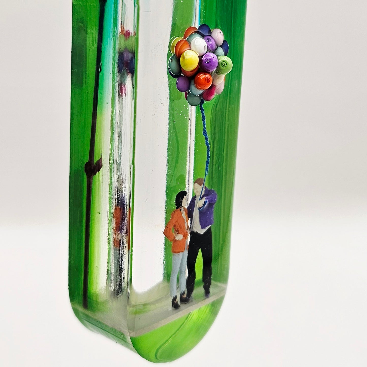 Mezuzah with a story - Loving Couple - 15cm #306 מזוזה עם סיפור