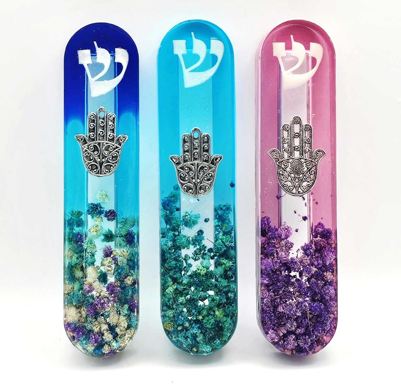 Mezuzah with a story - Hamsa - 12cm #309 מזוזה עם סיפור