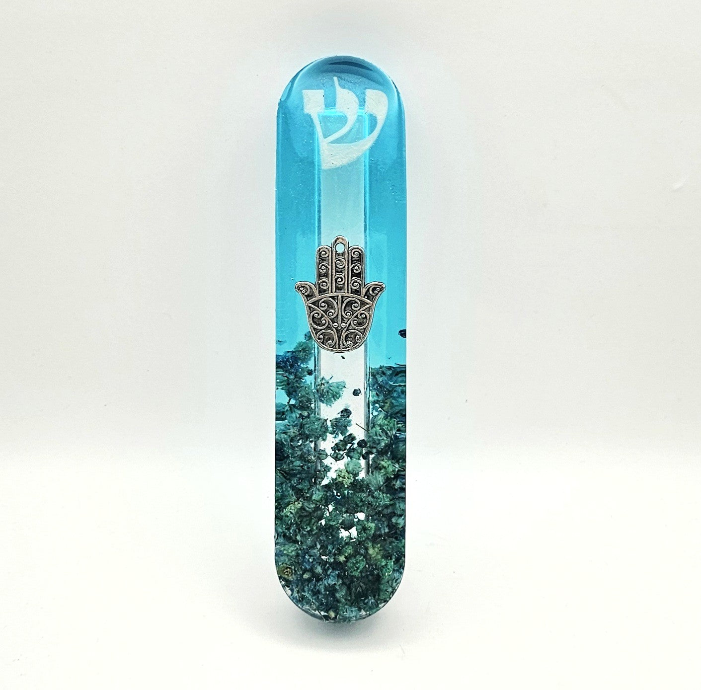 Mezuzah with a story - Hamsa - 12cm #311 מזוזה עם סיפור