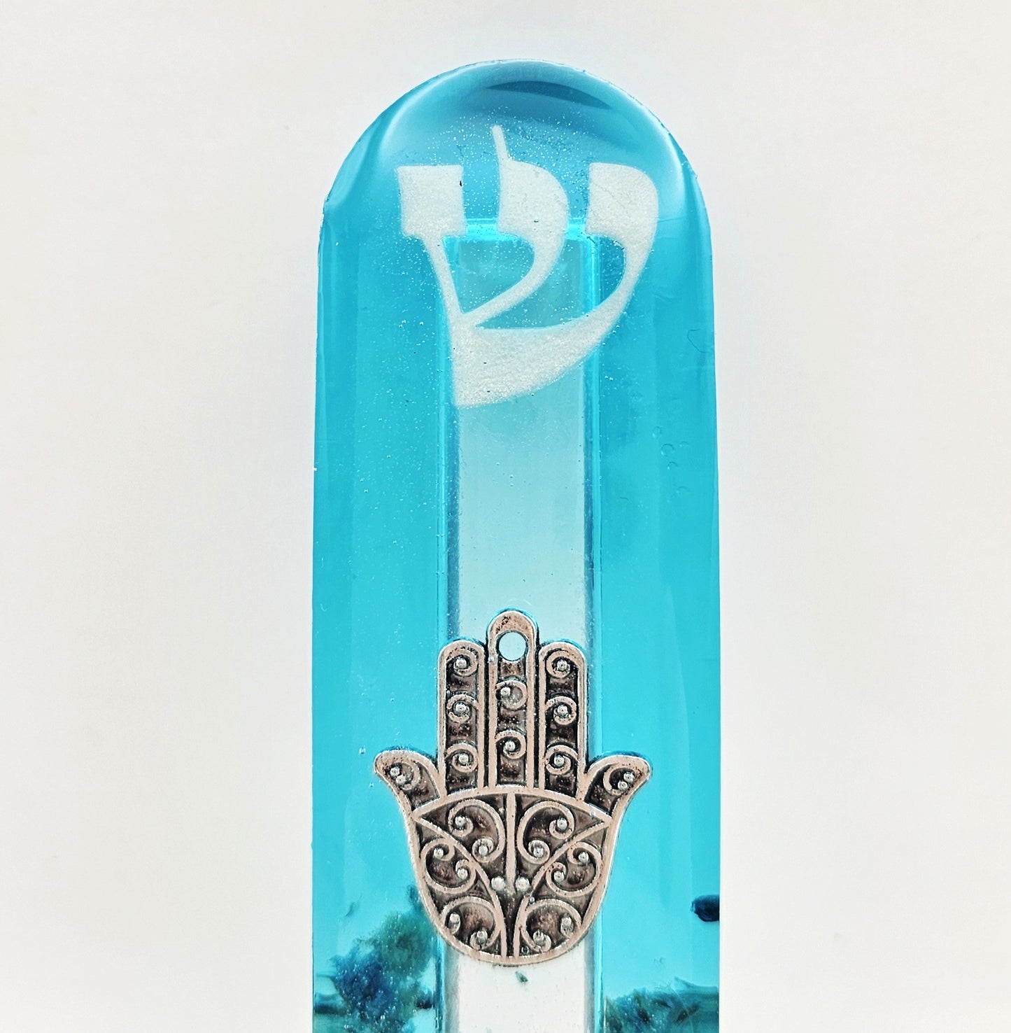 Mezuzah with a story - Hamsa - 12cm #311 מזוזה עם סיפור