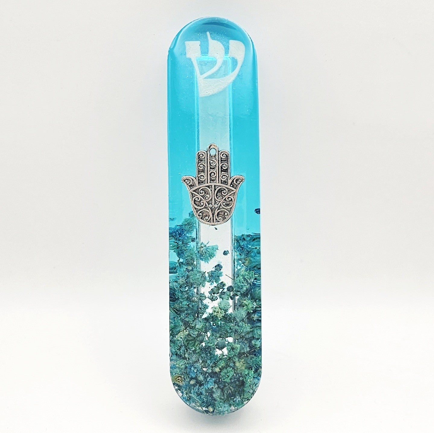 Mezuzah with a story - Hamsa - 12cm #311 מזוזה עם סיפור