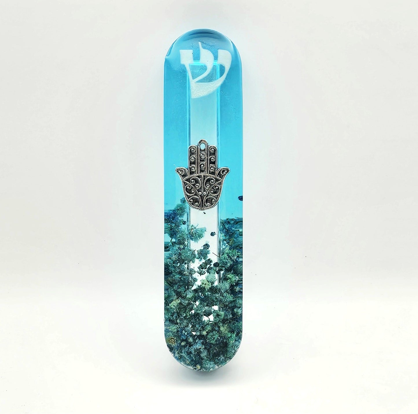 Mezuzah with a story - Hamsa - 12cm #311 מזוזה עם סיפור