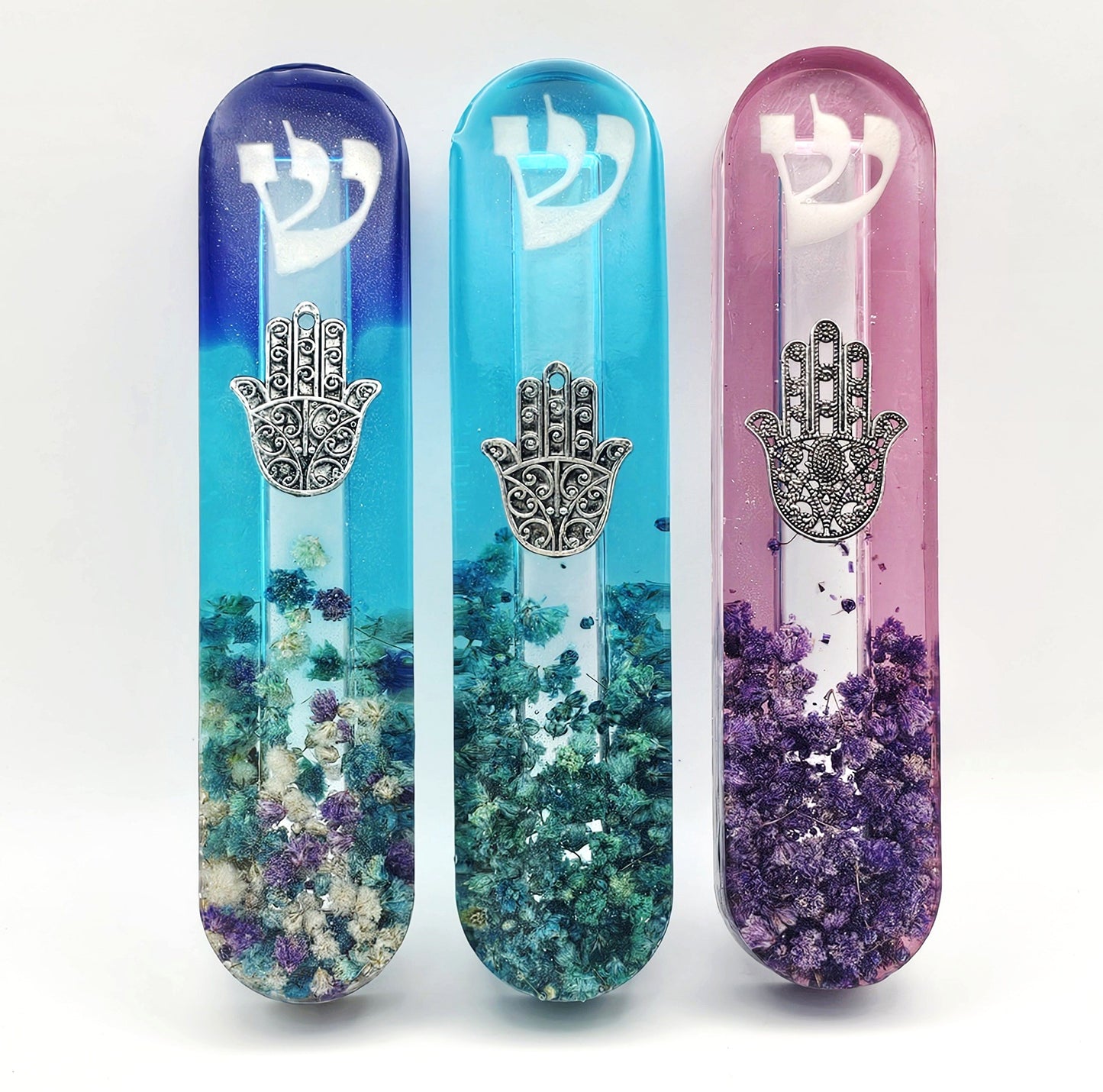 Mezuzah with a story - Hamsa - 12cm #311 מזוזה עם סיפור
