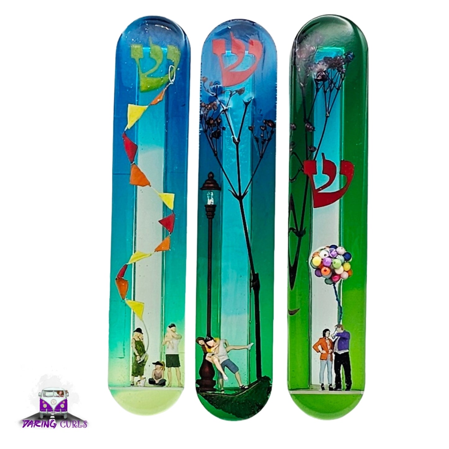 Mezuzah with a story - Loving Couple - 15cm #306 מזוזה עם סיפור
