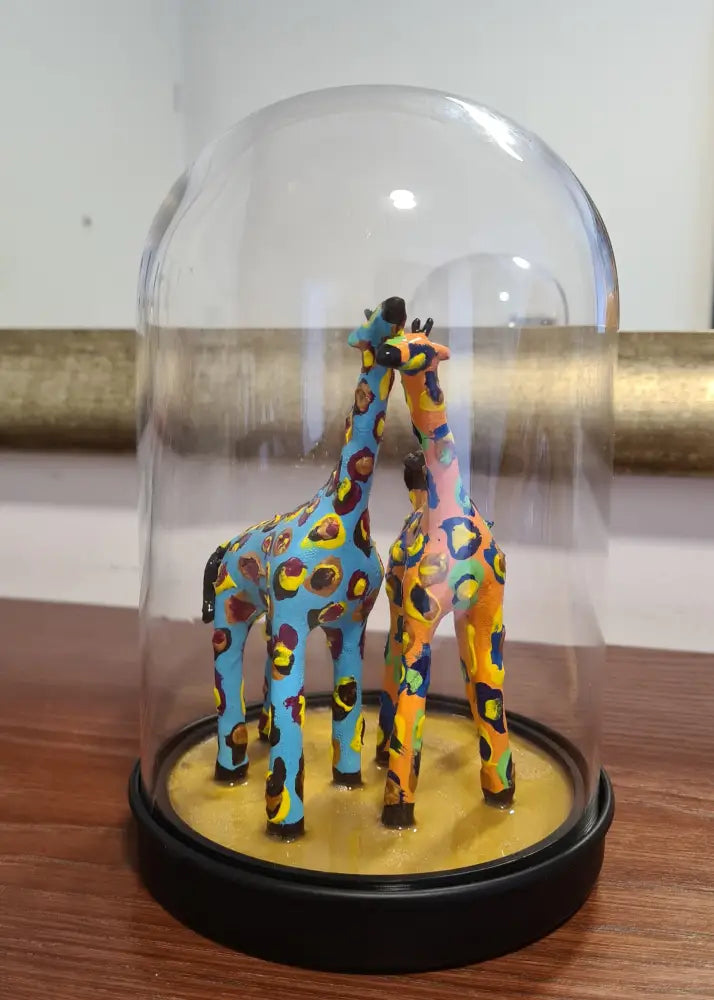 Colorful Giraffes in a Glass Dome #82 ג’ירפות בכיפת זכוכית