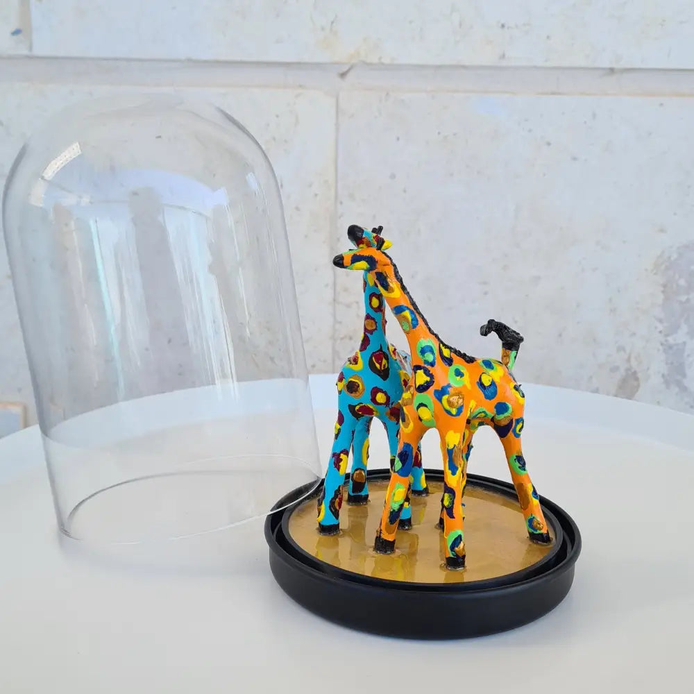 Colorful Giraffes in a Glass Dome #82 ג’ירפות בכיפת זכוכית