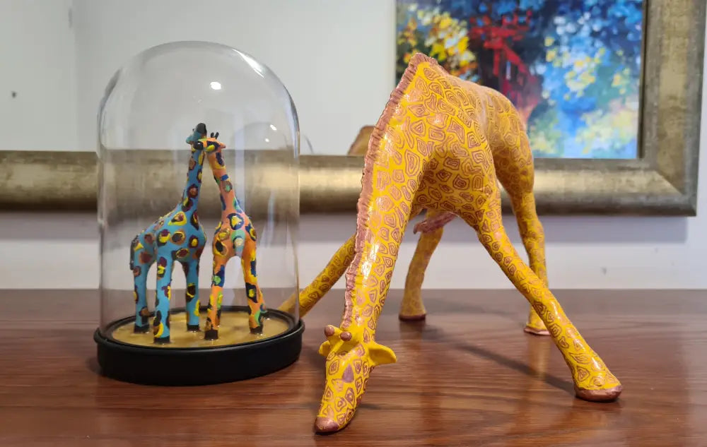 Colorful Giraffes in a Glass Dome #82 ג’ירפות בכיפת זכוכית