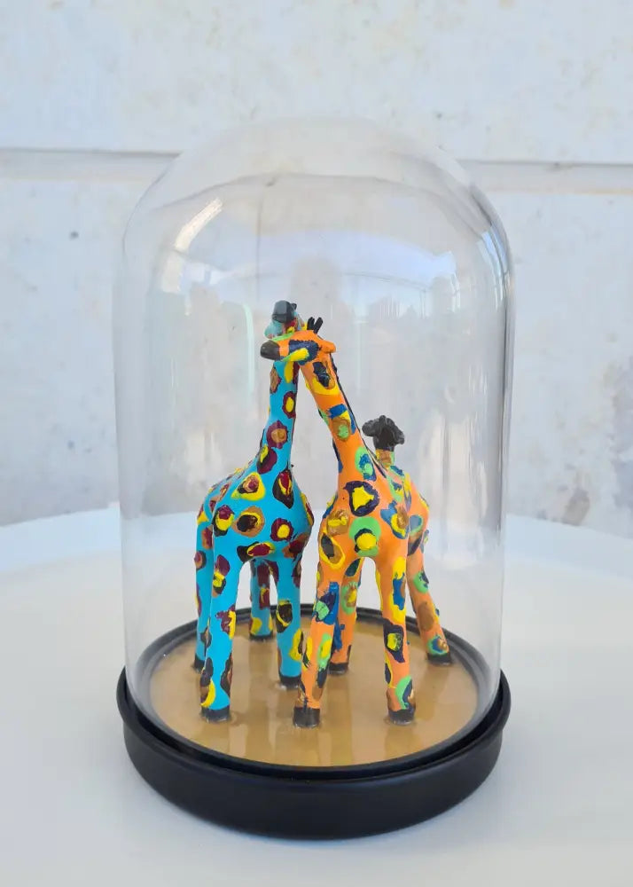 Colorful Giraffes in a Glass Dome #82 ג’ירפות בכיפת זכוכית