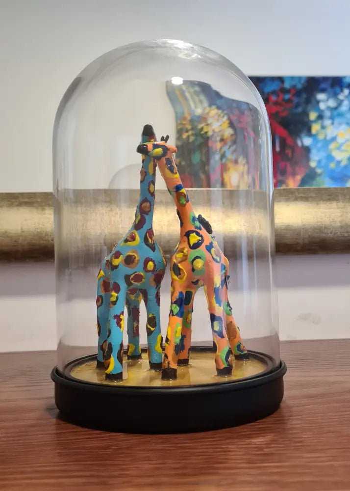 Colorful Giraffes in a Glass Dome #82 ג’ירפות בכיפת זכוכית