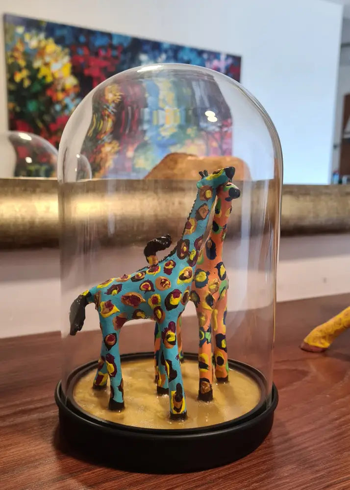 Colorful Giraffes in a Glass Dome #82 ג’ירפות בכיפת זכוכית