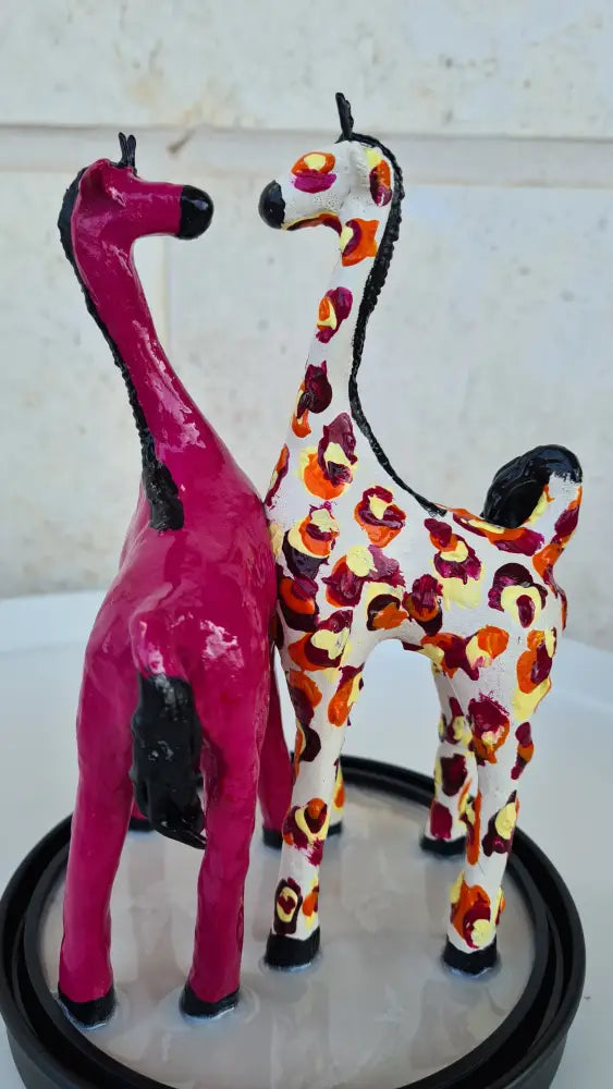 Colorful Giraffes in a Glass Dome #83 ג’ירפות בכיפת זכוכית