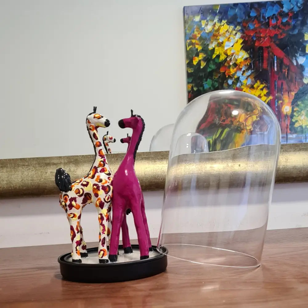 Colorful Giraffes in a Glass Dome #83 ג’ירפות בכיפת זכוכית
