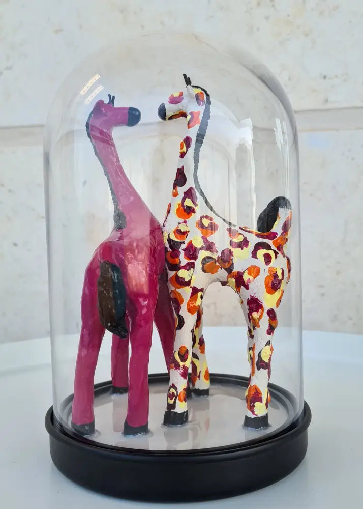 Colorful Giraffes in a Glass Dome #83 ג’ירפות בכיפת זכוכית