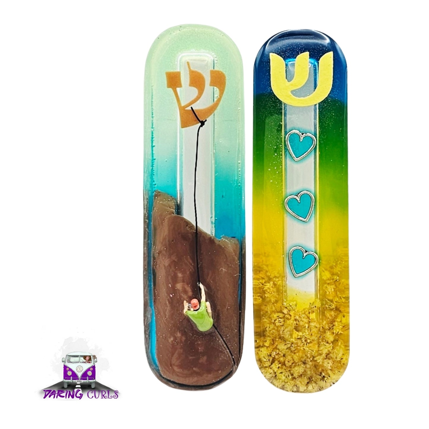 Mezuzah with a story - Hearts - 10cm #318 מזוזה עם סיפור