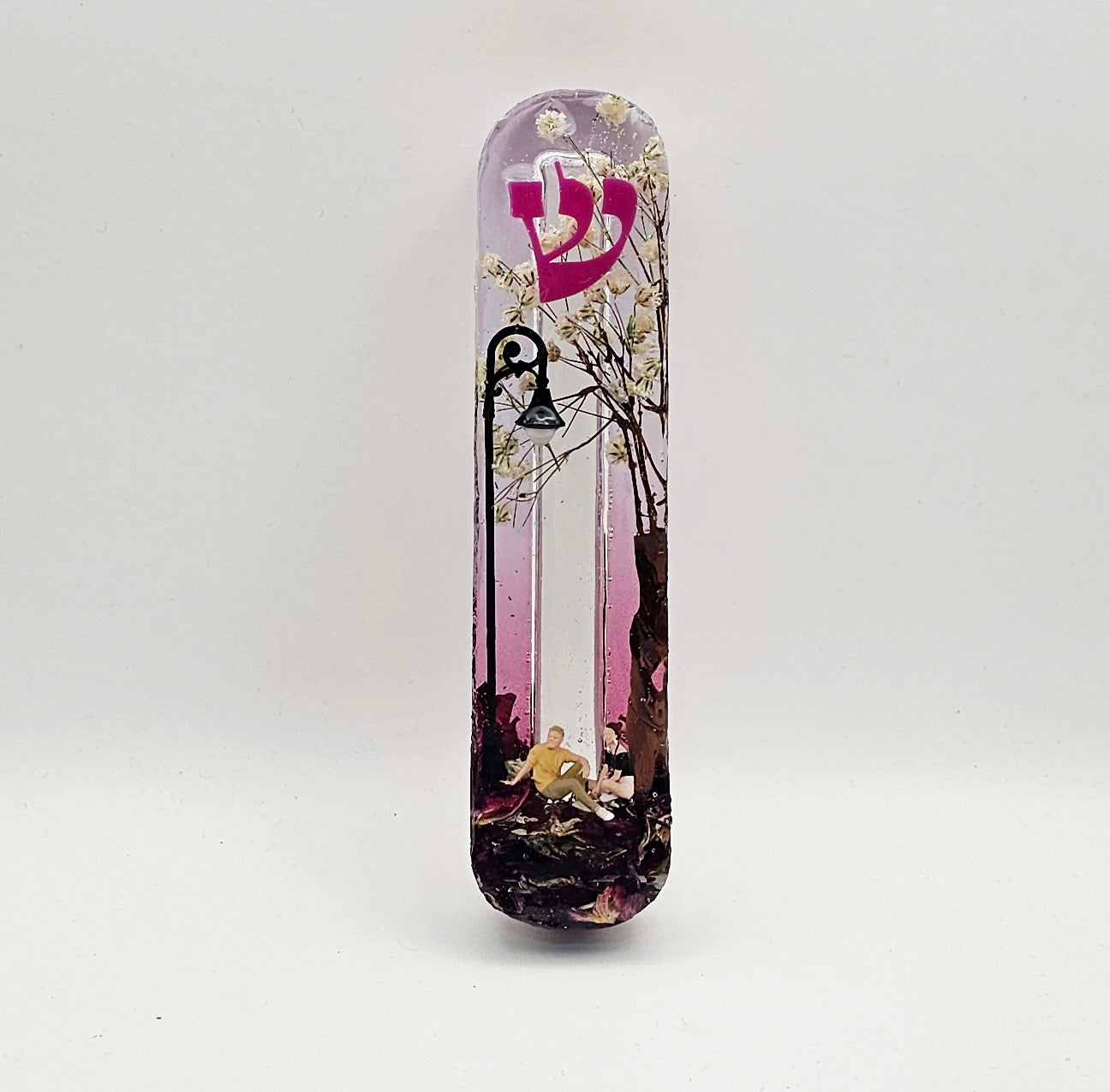 Mezuzah with a story - Loving Couple 12cm #260 מזוזה עם סיפור