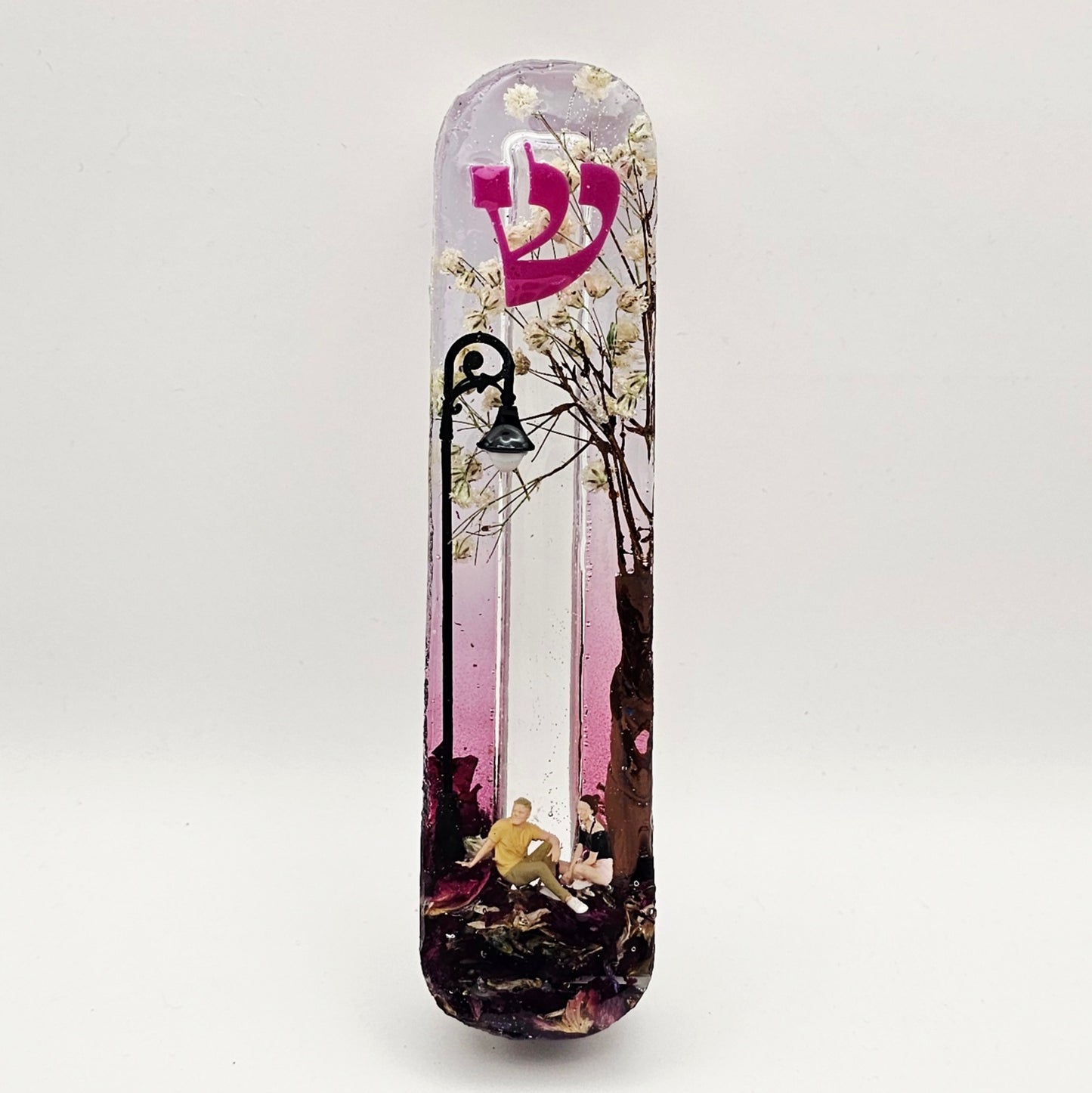 Mezuzah with a story - Loving Couple 12cm #260 מזוזה עם סיפור