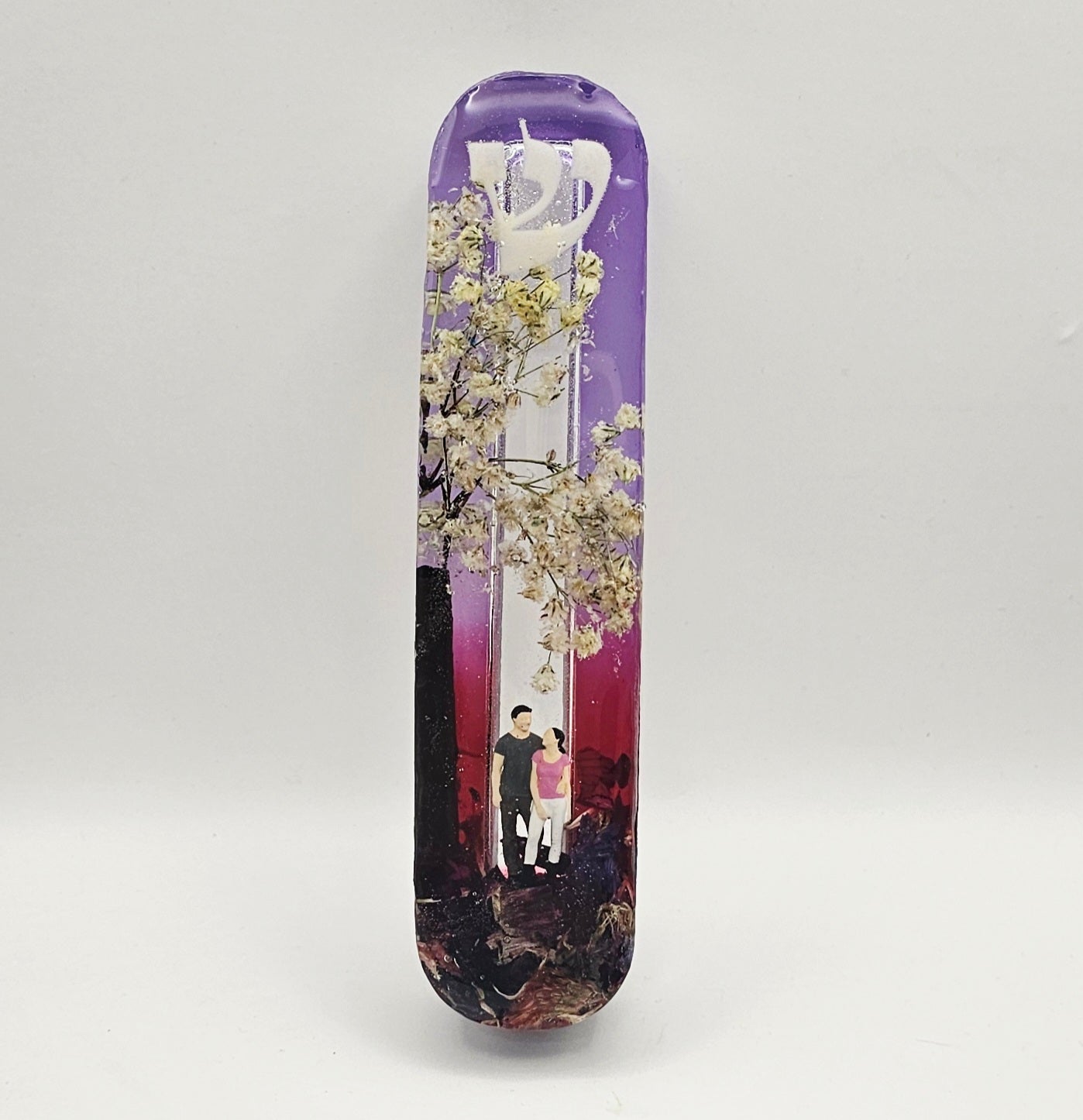 Mezuzah with a story - Loving Couple - 12cm #265 מזוזה עם סיפור