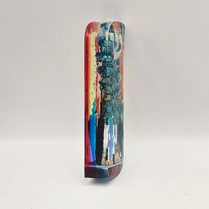 Mezuzah with a story - Lady with Kittens - 10cm #259
