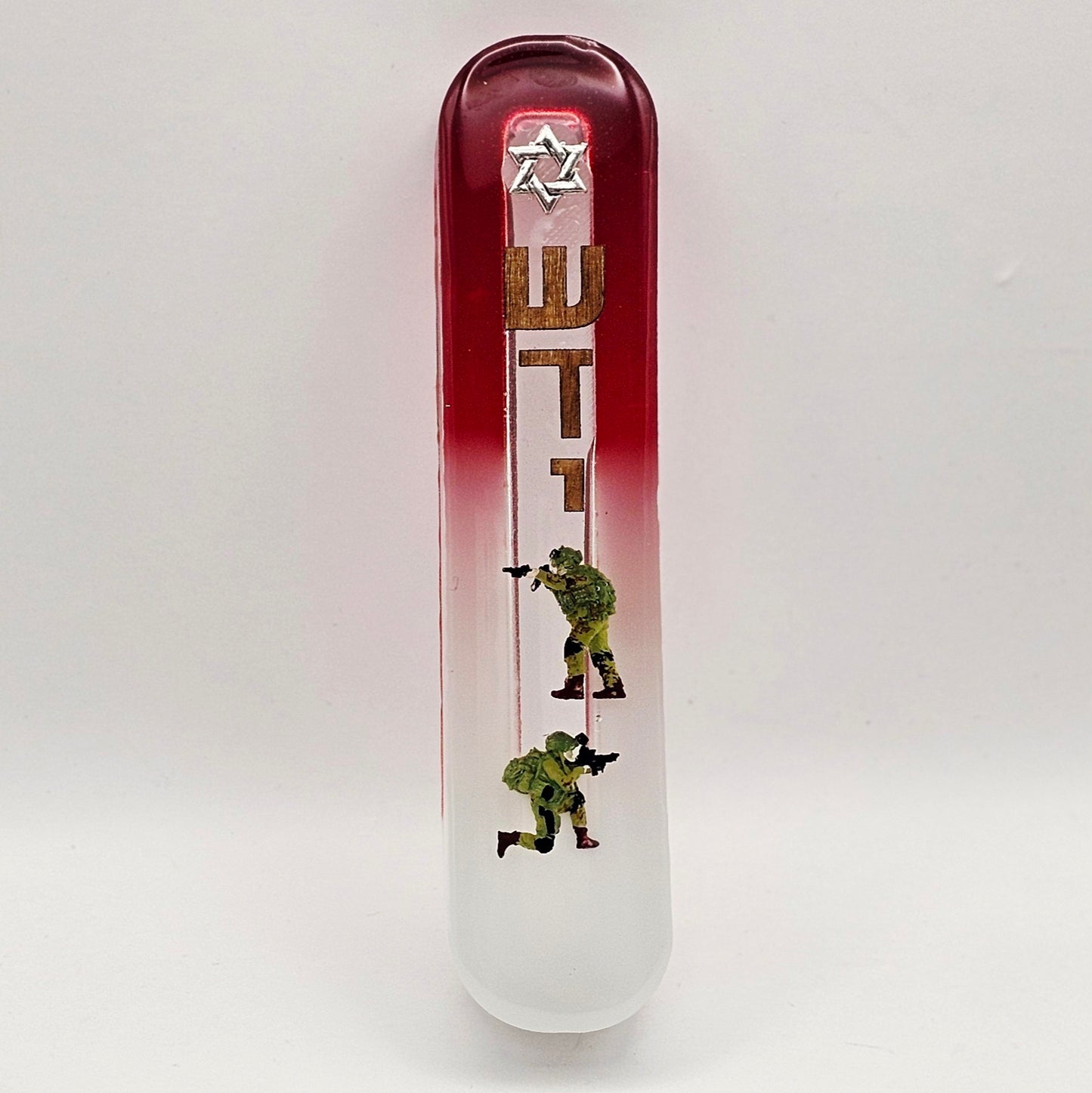 Mezuzah with a story - IDF-10cm #262 מזוזה עם סיפור