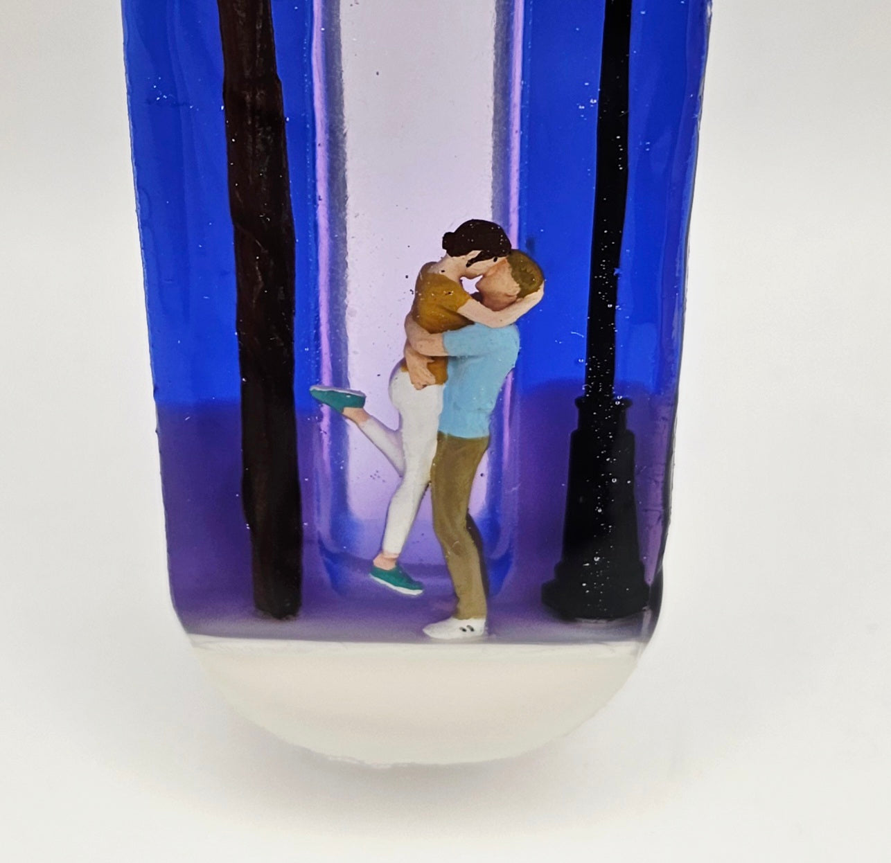 Mezuzah with a story - Loving Couple - 12cm - #264 מזוזה עם סיפור