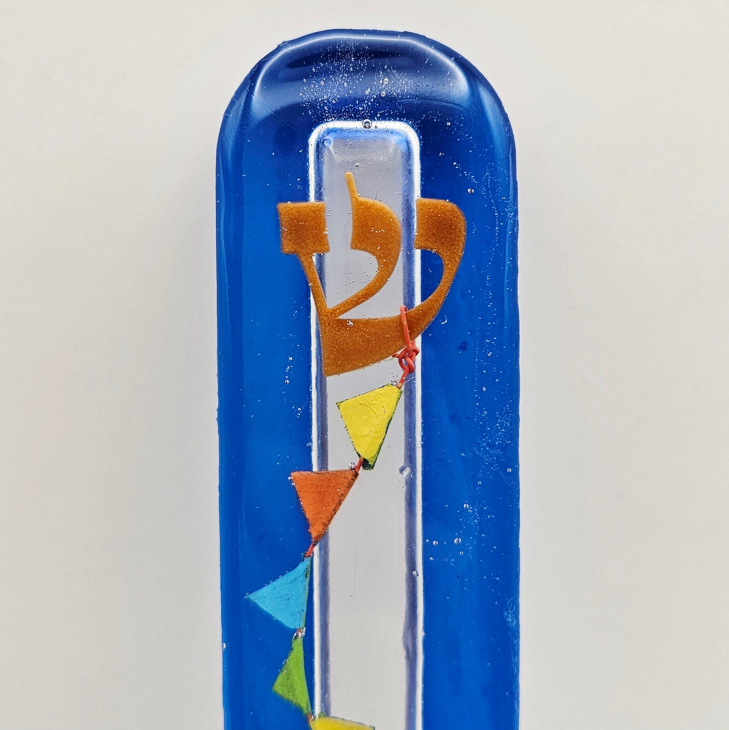 Mezuzah with a story - Family with a kite - 15cm - #268 מזוזה עם סיפור