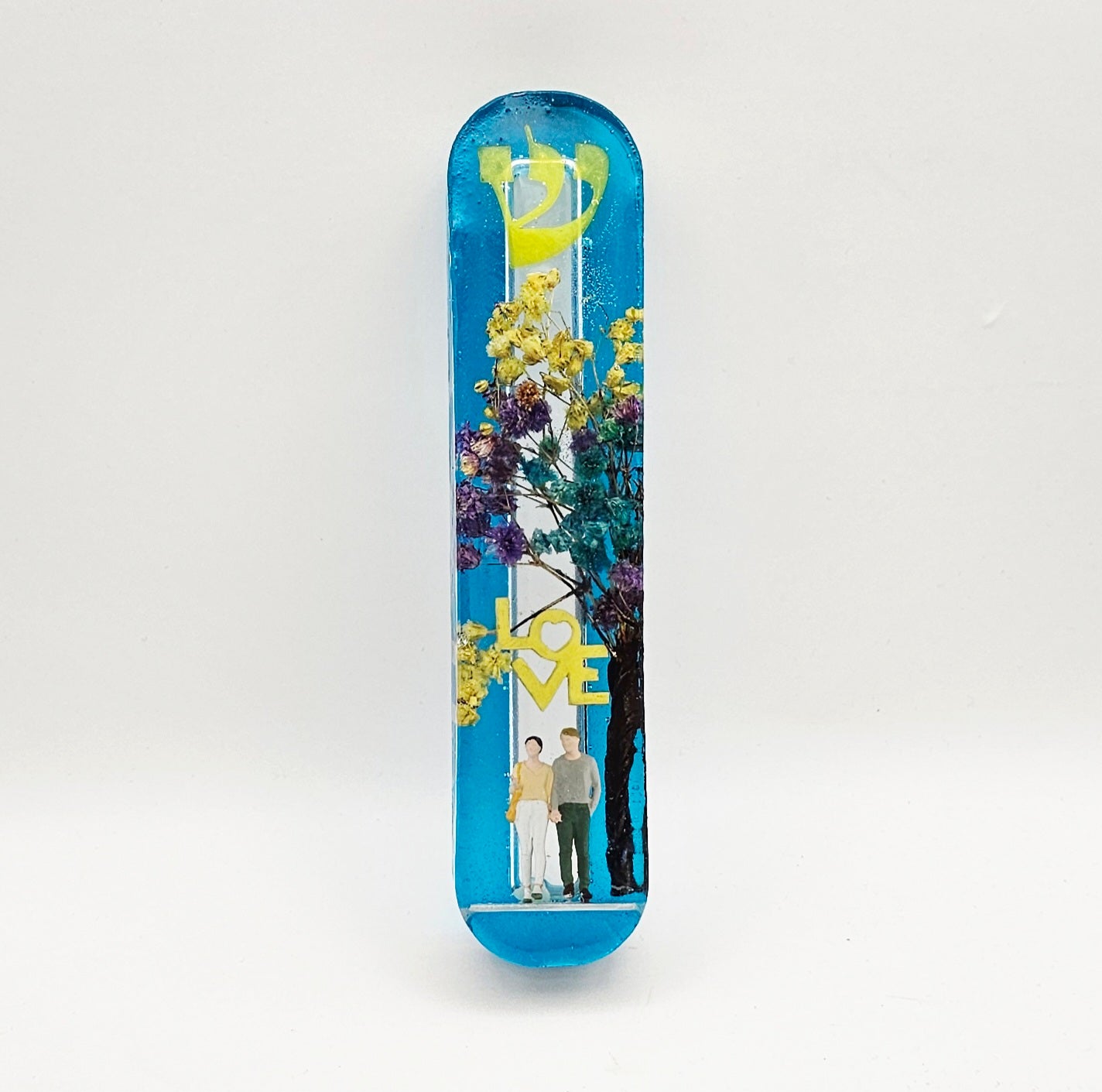 Mezuzah with a story - Loving Couple - 12cm - #273 מזוזה עם סיפור