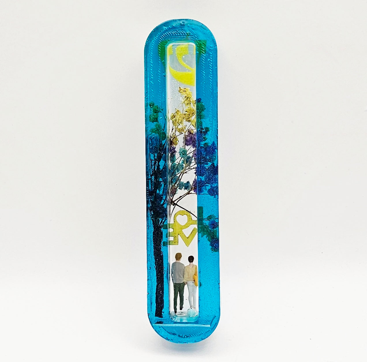 Mezuzah with a story - Loving Couple - 12cm - #273 מזוזה עם סיפור