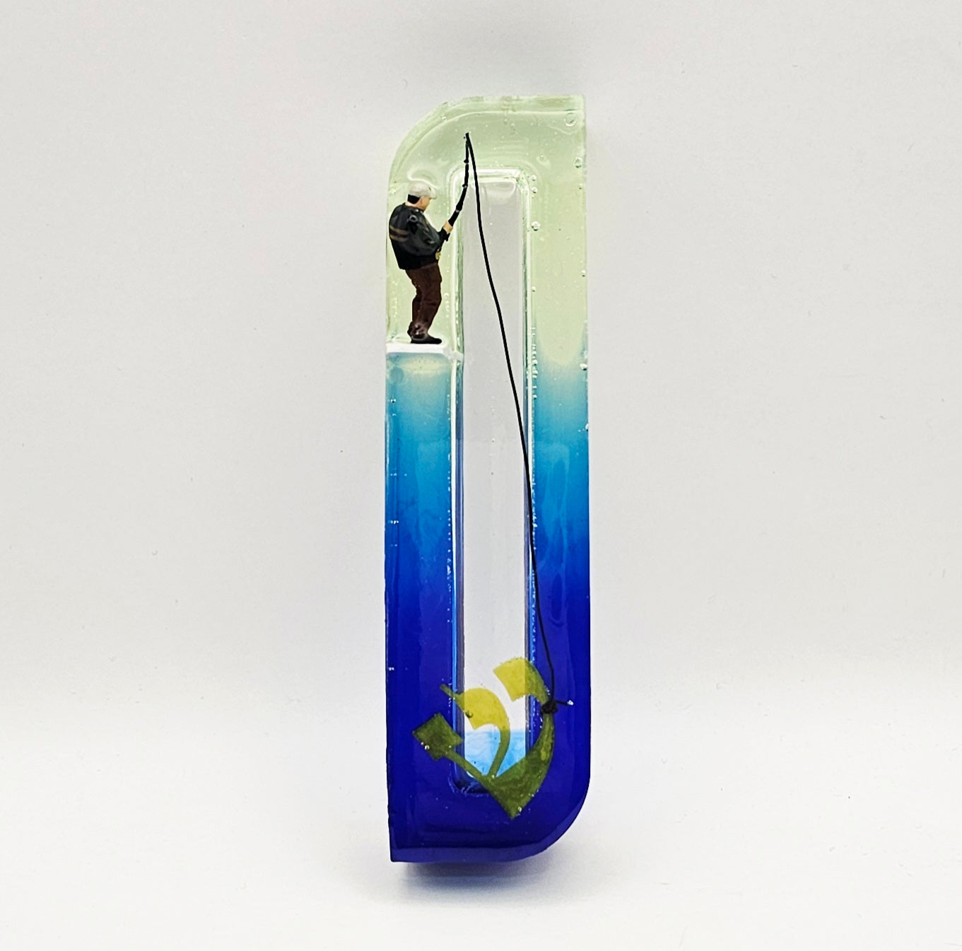 Mezuzah with a story - Fisherman - 10cm #275 מזוזה עם סיפור