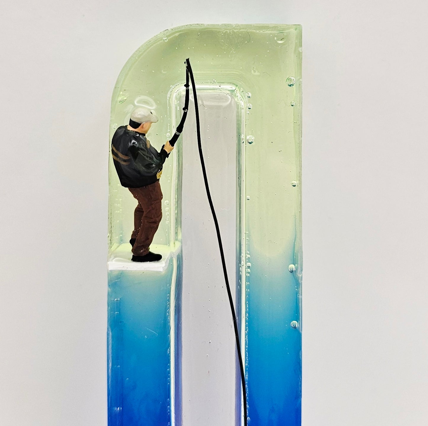 Mezuzah with a story - Fisherman - 10cm #275 מזוזה עם סיפור
