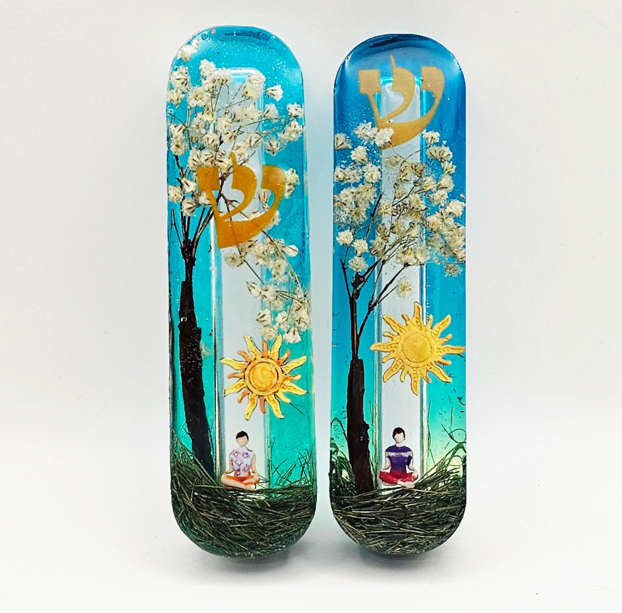 Mezuzah with a story - Meditation-10cm #279 מזוזה עם סיפור