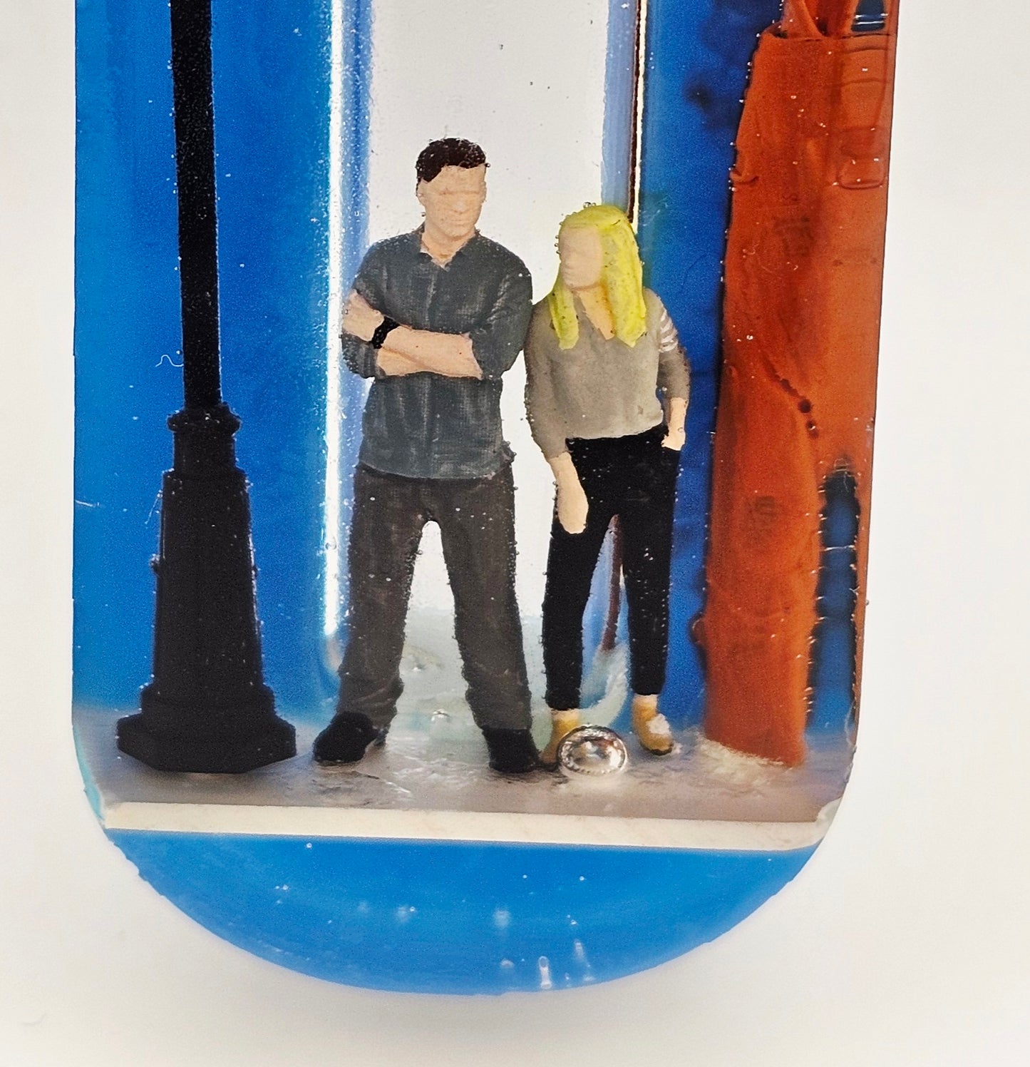 Mezuzah with a story - Loving Couple 12cm #280 מזוזה עם סיפור