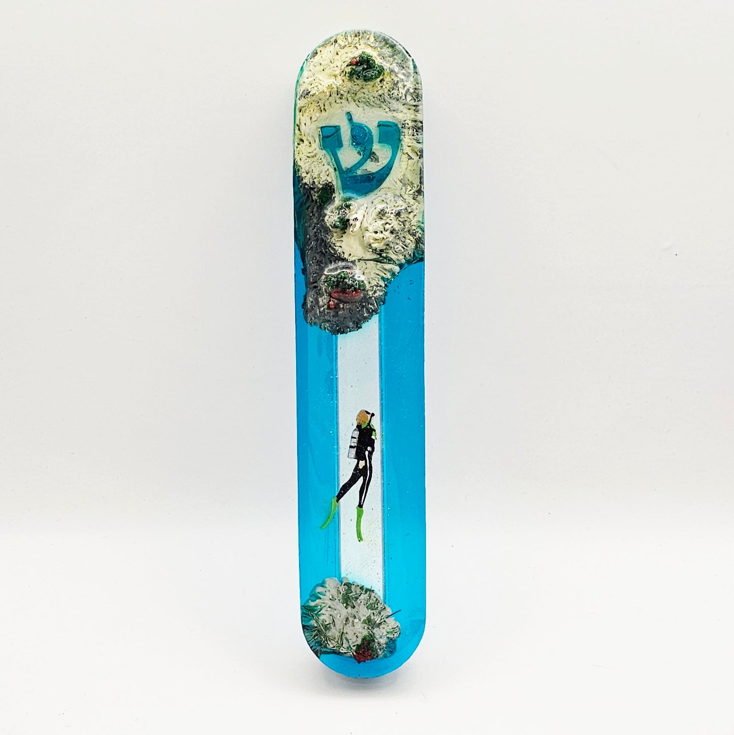 Mezuzah with a story - Diver - 15cm #281 מזוזה עם סיפור