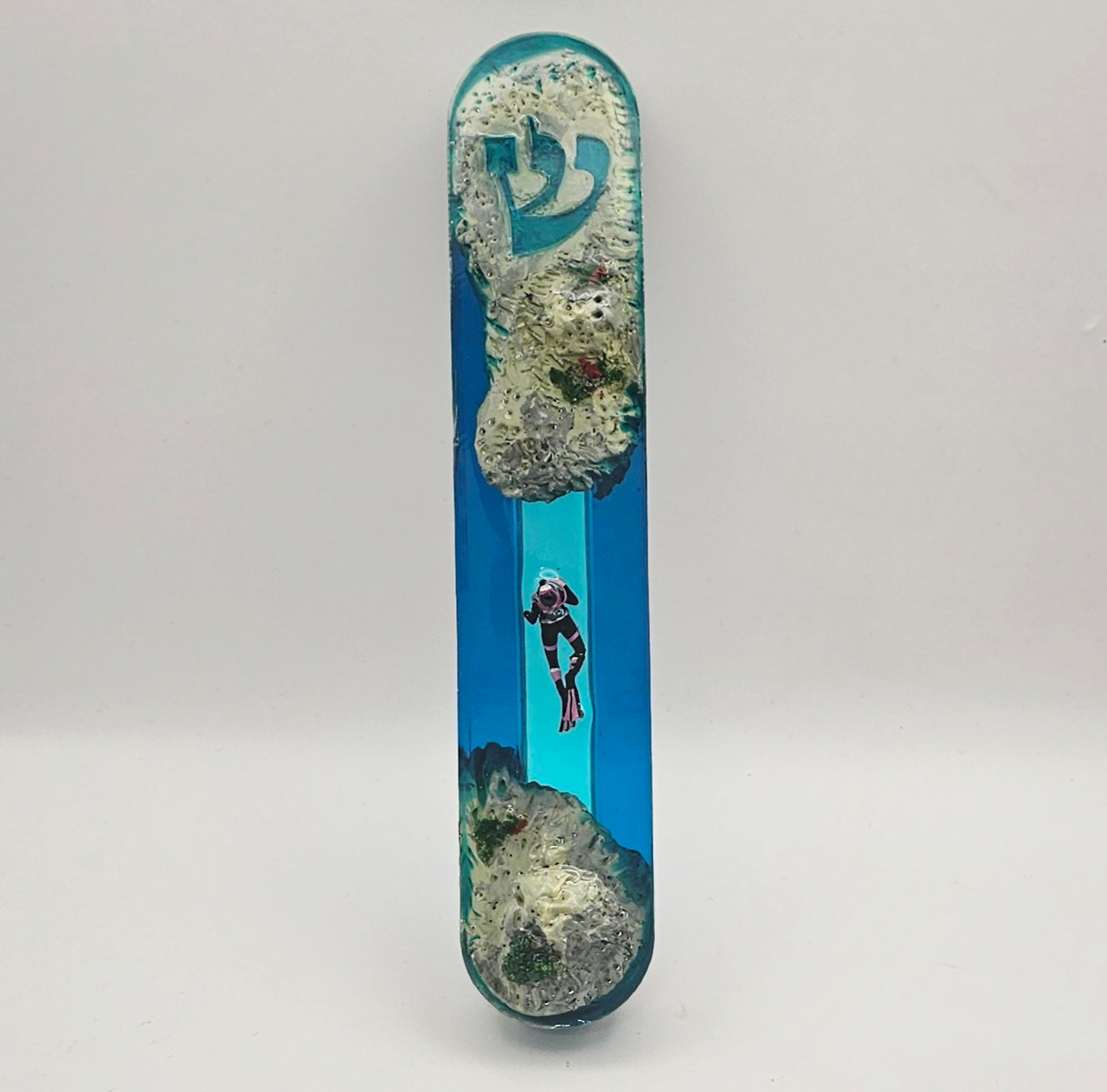 Mezuzah with a story - Diver - 15cm #282 מזוזה עם סיפור