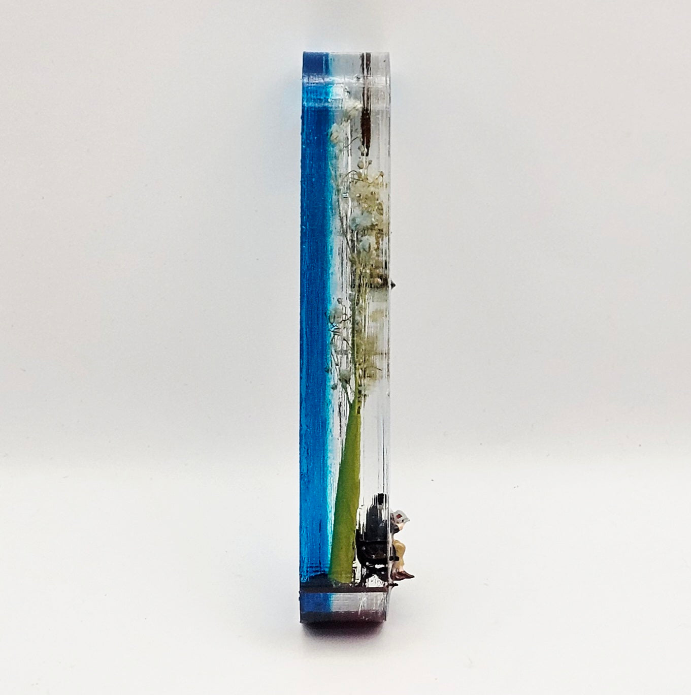 Mezuzah with a story - Happy Man -10cm #285 מזוזה עם סיפור