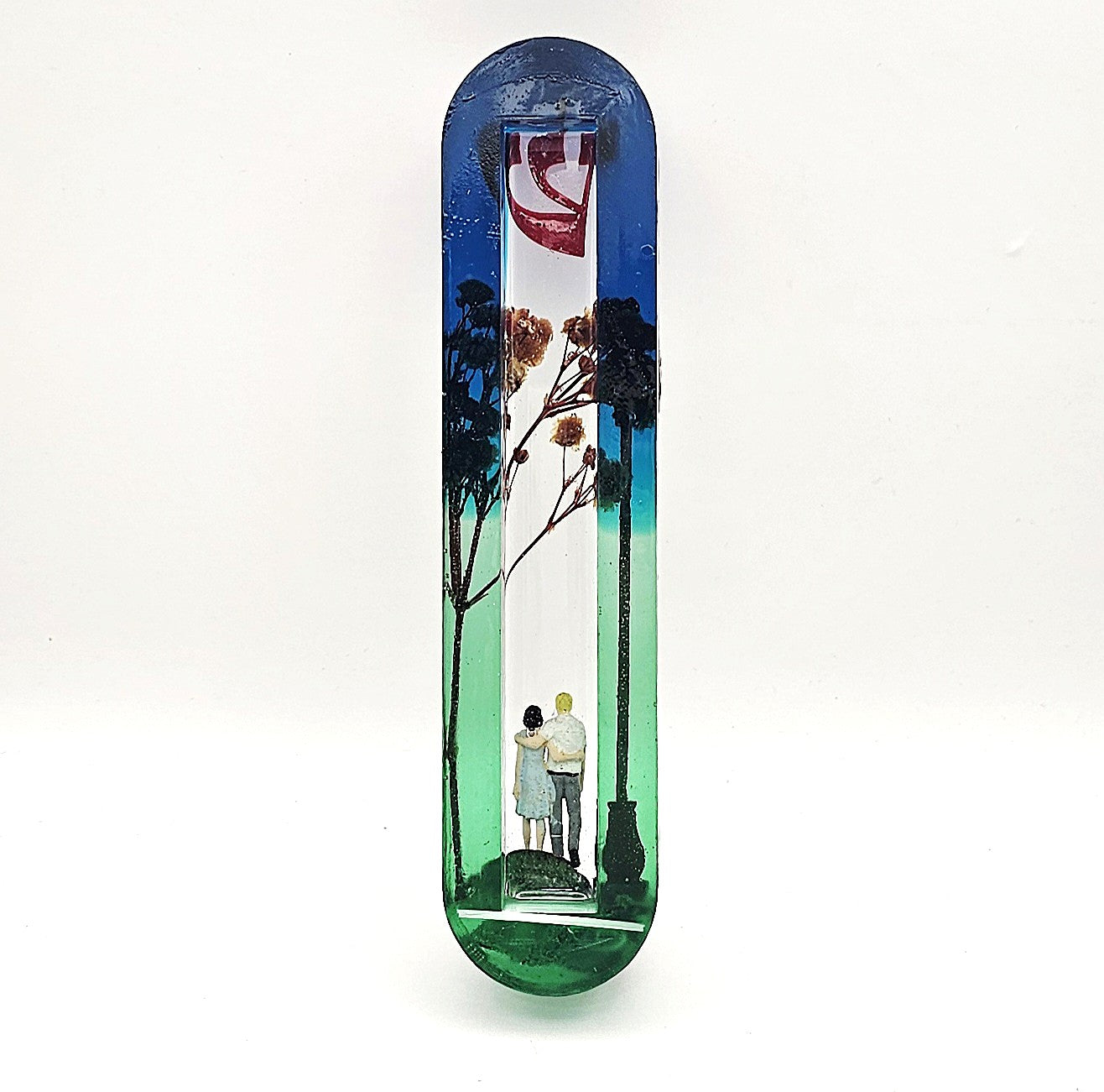 Mezuzah with a story - Loving Couple 12cm #296 מזוזה עם סיפור